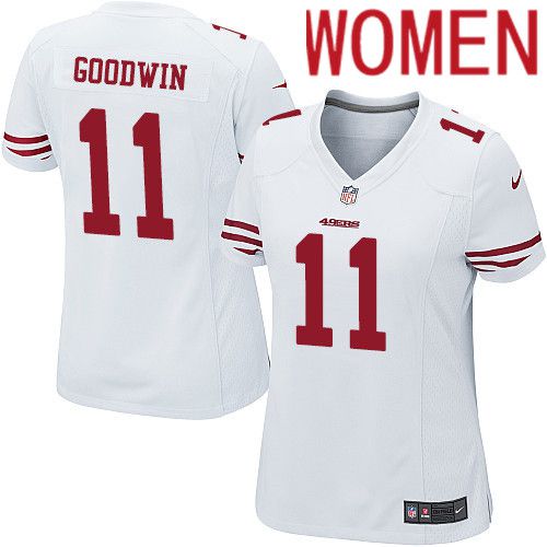 Women San Francisco 49ers #11 Marquise Goodwin Nike White Team Color Game NFL Jersey